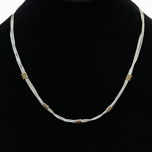 5/$20 Silver and gold multi strand necklace - Picture 1 of 3